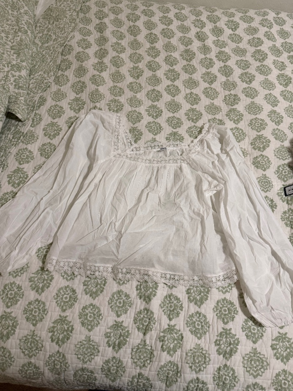 Cute lace trim blouse